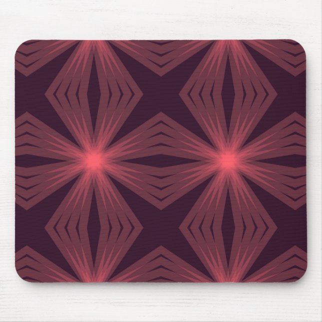 Elegant classical retro style geometric flower art mouse mat (Front)