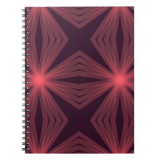 Elegant classical retro style geometric flower art notebook (Front)