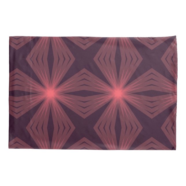 Elegant classical retro style geometric flower art pillowcase (Back)