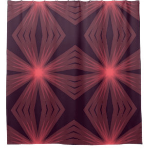 Elegant classical retro style geometric flower art shower curtain
