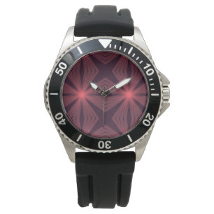 Elegant classical retro style geometric flower art watch