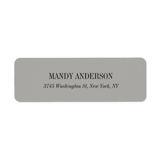 Elegant Classical Simple Grey Minimalist Design (Front)