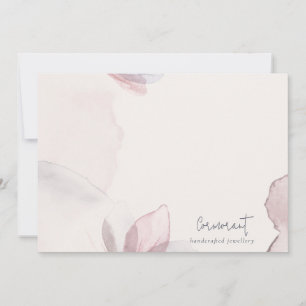 Elegant Classy Abstract Blush Watercolor Floral Card
