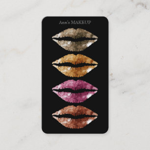 Elegant classy artistic lips look business card