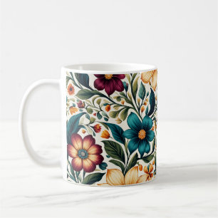 Elegant Classy Beautiful Colourful Floral Art  Coffee Mug
