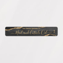 Elegant Classy Black Gold Marble Beauty Product