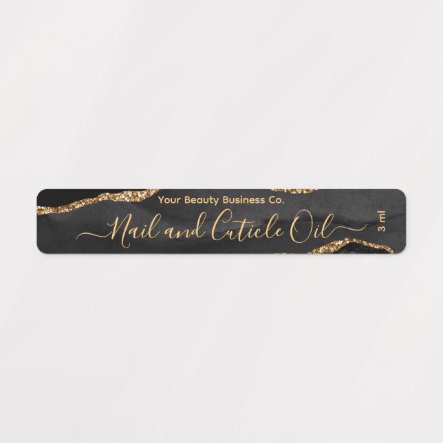 Elegant Classy Black Gold Marble Beauty Product (Design 1)