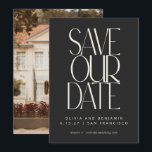 Elegant Classy Black Simple Modern Trendy Photo Save The Date<br><div class="desc">Elegant Classy Black Simple Modern Trendy Photo Save the Date</div>