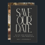 Elegant Classy Black Simple Modern Trendy Photo Save The Date<br><div class="desc">Elegant Classy Black Simple Modern Trendy Photo Save the Date</div>