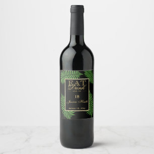 Elegant Classy Bracken Birthday Wine Label