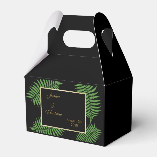 Elegant Classy Bracken Wedding Favour Box (Front Side)