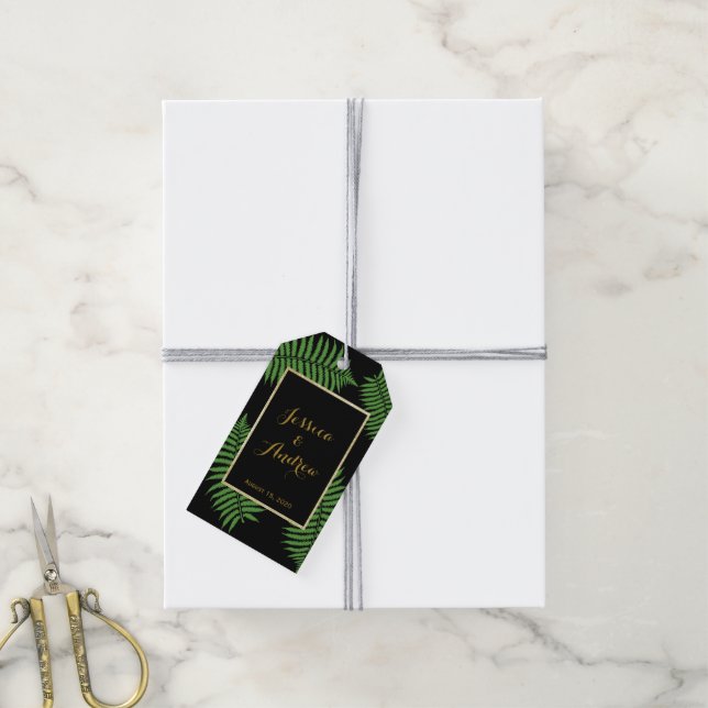 Elegant Classy Bracken Wedding Gift Tags (With Twine)