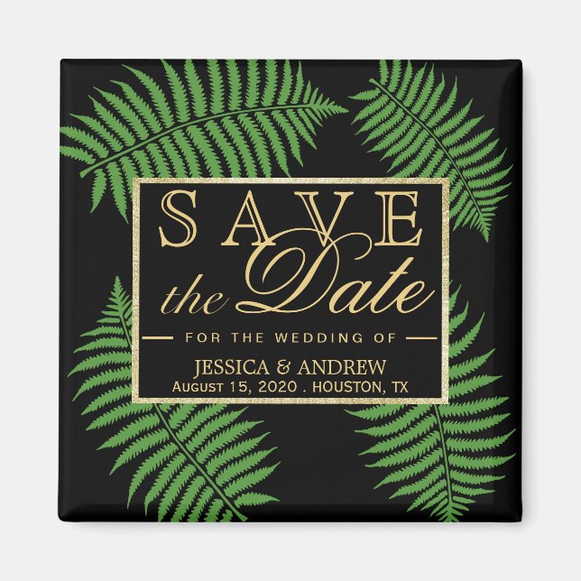 Elegant Classy Bracken Wedding Magnet (Front)