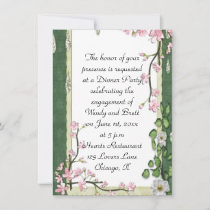 Elegant Classy ChiChi Floral Wedding Engagement Invitation