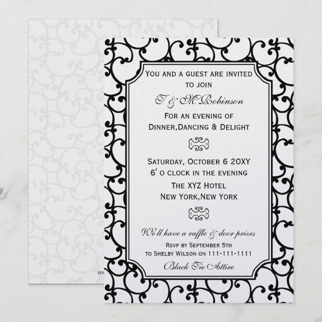 Elegant Classy Corporate party Invitation (Front/Back)