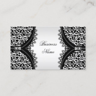 Elegant Classy Cow Animal Black White Zipper Business Card