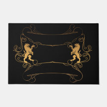 Elegant Classy Double Gold lions doormat