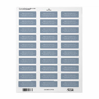 Elegant Classy Dusty Blue Return Address