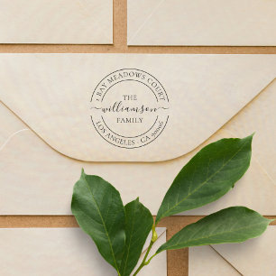 Elegant Classy Family Name Return Address Self-inking Stamp