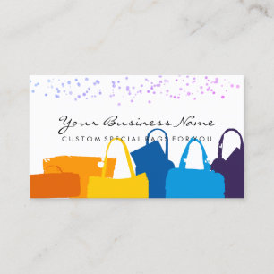 Elegant Classy Fashion consultant Bags Business Card