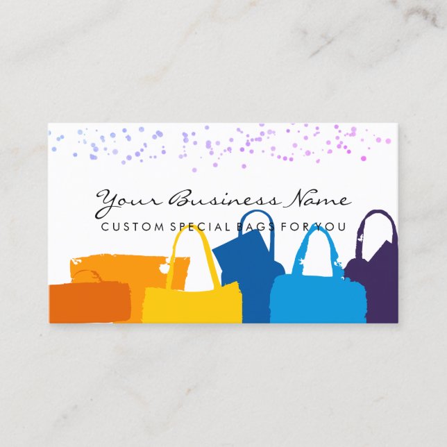 Elegant Classy Fashion consultant Bags Business Card (Front)