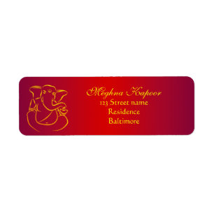 Elegant Classy Ganesh/ Indian God Address Labels