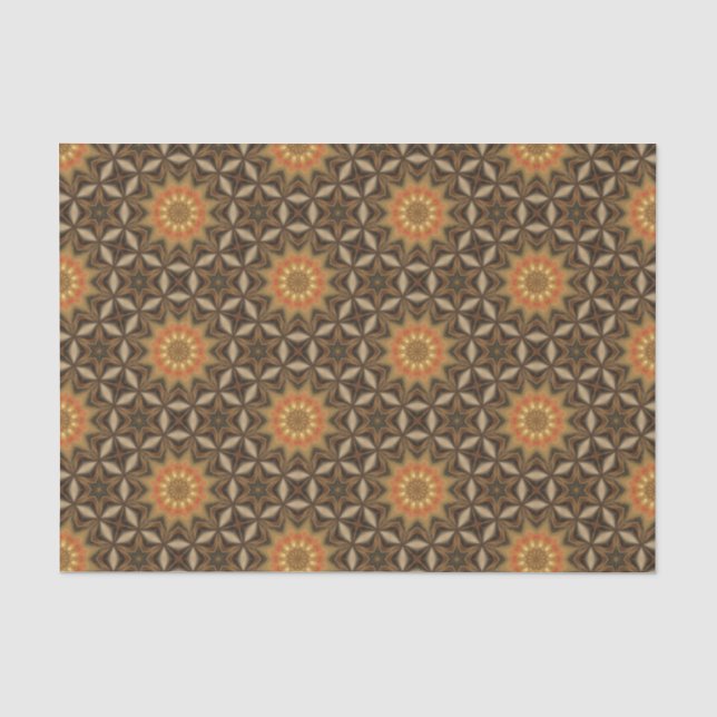Elegant Classy Geometric Pattern Abstract Floral Tissue Paper (Front)