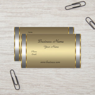 Elegant Classy Gold Bronze silver Business Card
