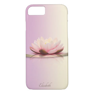 Elegant Classy Gold Stripe Lotus -Personalised iPhone 8/7 Case