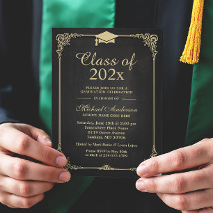 Elegant Classy Graduation Invitation