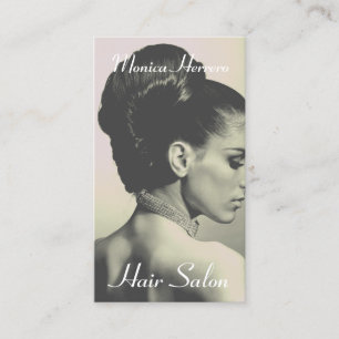 Elegant classy hairstyle  business card