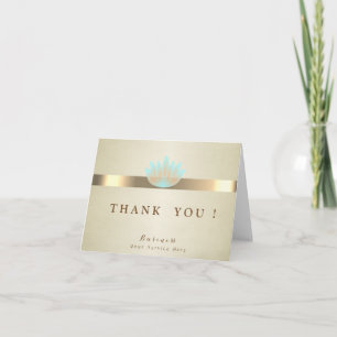 Elegant Classy Lotus Thank You Card