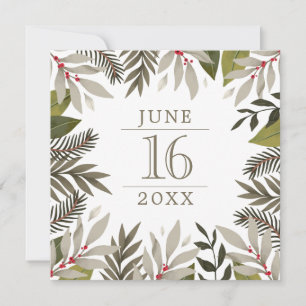 Elegant Classy Muted Botanical Save The Date