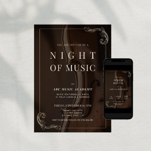 Elegant Classy Night of Music Performance Invitation
