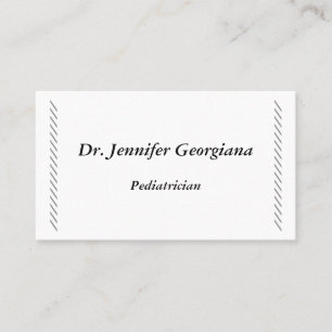 Elegant & Classy Paediatrician Business Card