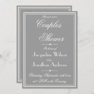 Elegant Classy Personalised Simple Couples Shower  Invitation