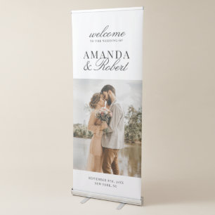 Elegant Classy Photo Wedding Retractable Banner