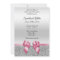 Elegant Classy Pink Bow & Silver Glitter Prom