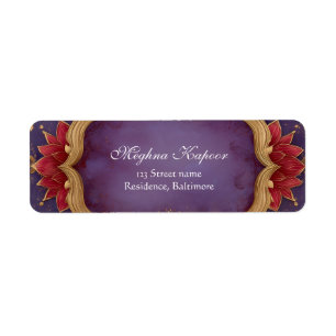 Elegant Classy Pink Lotus Indian Wedding Purple