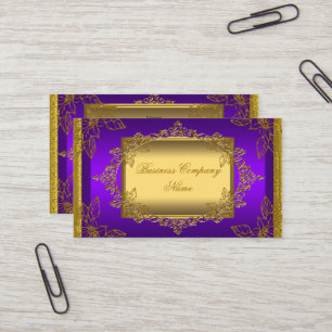 Elegant Classy Purple Gold Elite Business Card