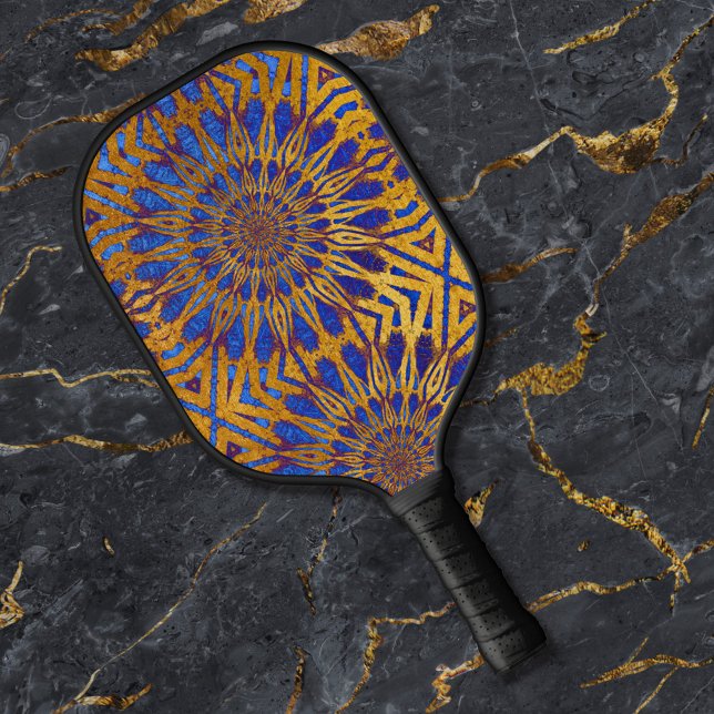  Elegant Classy Purple Gold Pattern Unique Stylish Pickleball Paddle (Creator Uploaded)