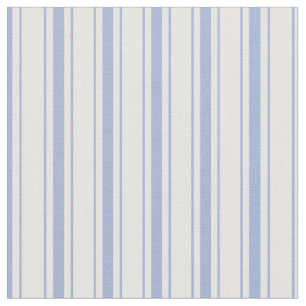 Elegant Classy Rustic Blue French Ticking Stripes Fabric