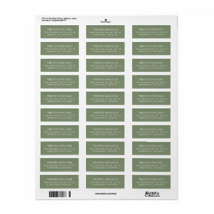 Elegant Classy Sage Green Return Address