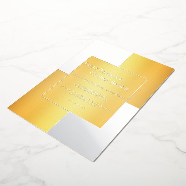 Elegant Classy Silver And Gold Modern Chic Wedding (Rotated)