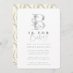 Elegant classy simple baby shower party invitation