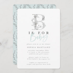 Elegant classy simple baby shower party invitation
