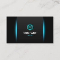 Elegant Classy Turquoise and Black Modern Futurism