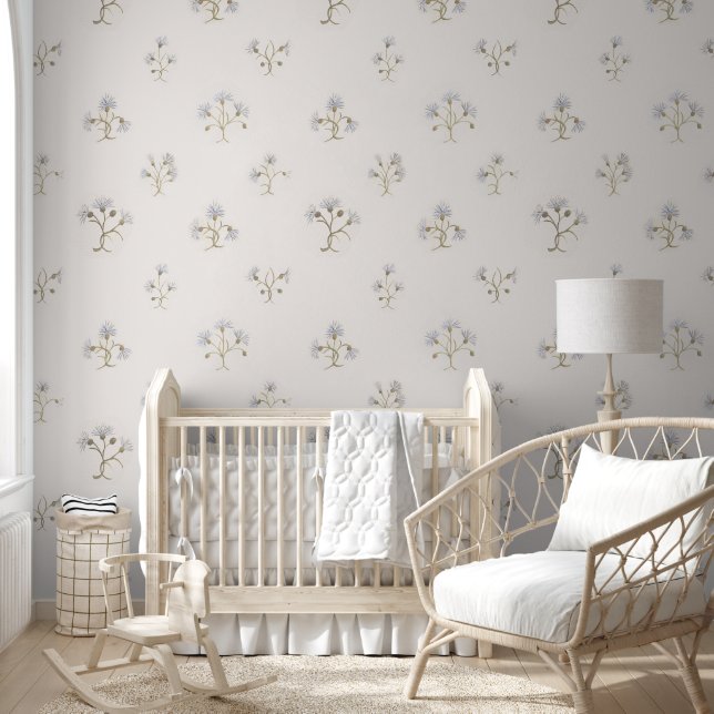 Elegant Classy Vintage Botanical Floral Pattern Wallpaper (Kids)