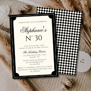 Elegant Classy Vintage Old Money Birthday Party Invitation