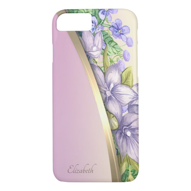Elegant Classy Watercolor Flowers Case-Mate iPhone Case (Back)